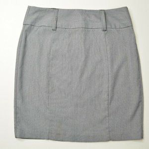 MAURICES Size 5 / 6‎ Juniors Womens GRAY Wide Waistband Woven Work MINISKIRT